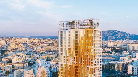 Visión aérea de la ciudad de Marsella