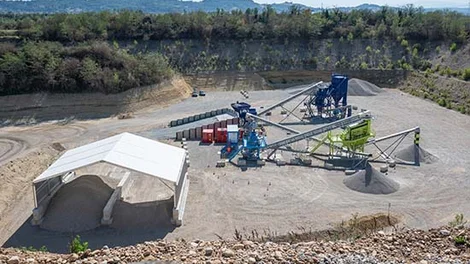 Planta de valorización de áridos y materiales circulares en Saint-Laurent-de-Mure.