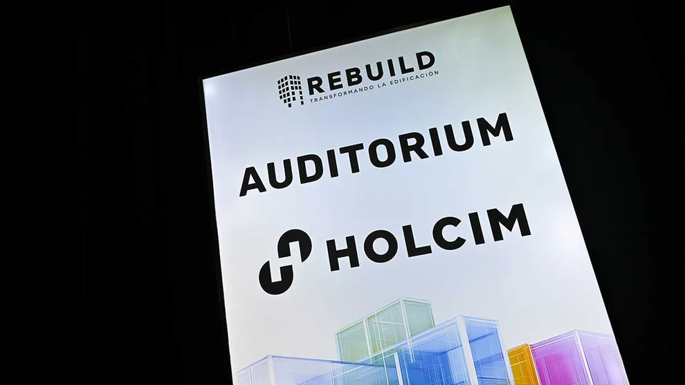 cartel auditorio Holcim en CONGRESO REBUILD 