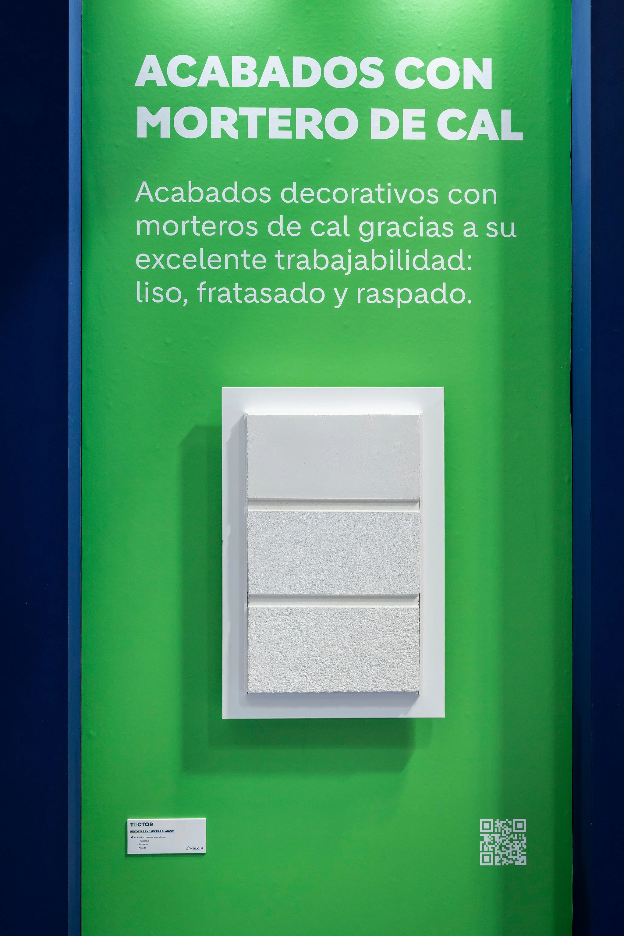 cartel Acabados con mortero de cal holcim