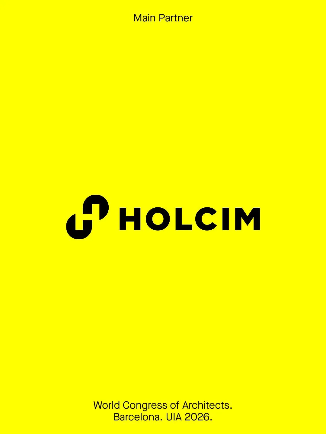 Cartel Holcim partner oficial congreso arquitectos 2026