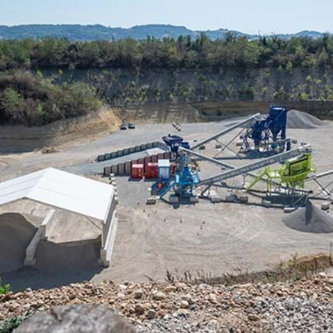 Planta de valorización de áridos y materiales circulares en Saint-Laurent-de-Mure.